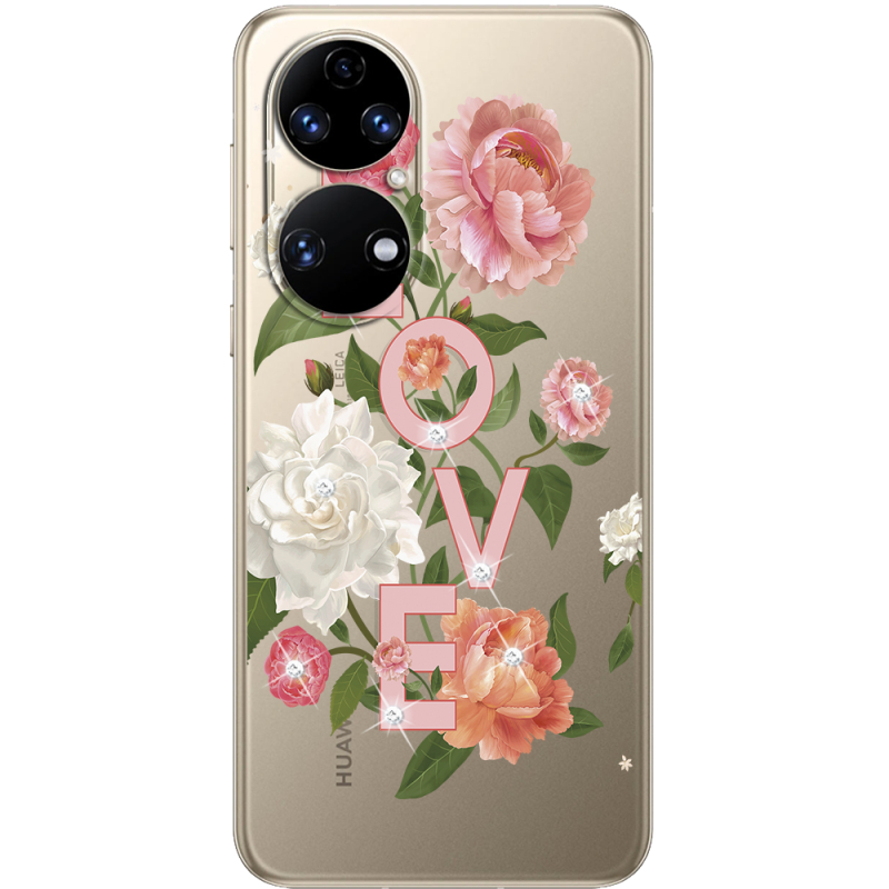 Чохол зі стразами Huawei P50 Love