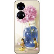 Чохол зі стразами Huawei P50 Little Boy and Girl