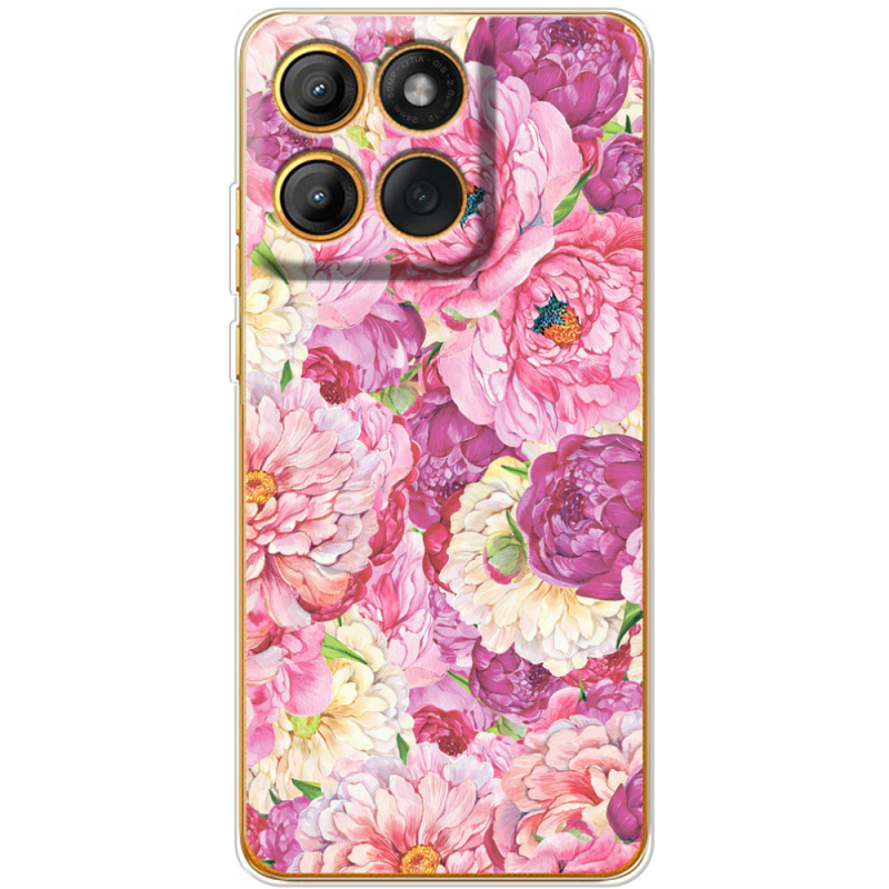 Чохол BoxFace Moto Edge 60 Pink Peonies