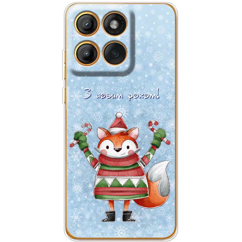 Чохол BoxFace Moto Edge 60 Fox З новим роком!