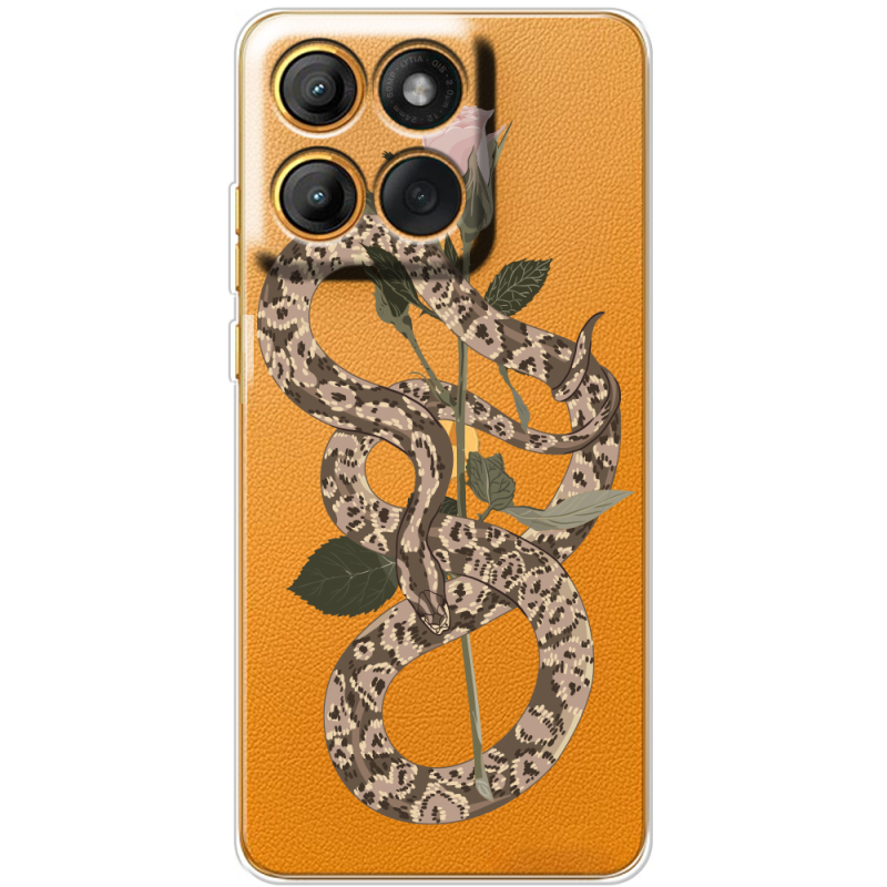 Прозорий чохол BoxFace Moto Edge 60 Glamor Snake