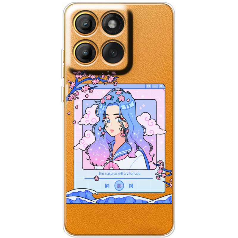 Прозорий чохол BoxFace Moto Edge 60 The Sakuras Will Cry For You