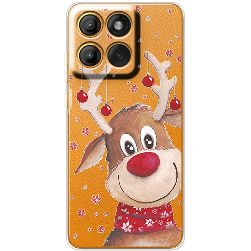 Прозорий чохол BoxFace Moto Edge 60 Winter Deer