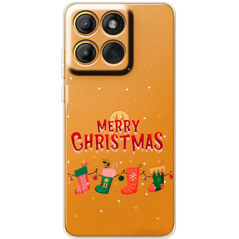 Прозорий чохол BoxFace Moto Edge 60 Merry Christmas