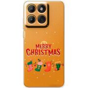 Прозорий чохол BoxFace Moto Edge 60 Merry Christmas