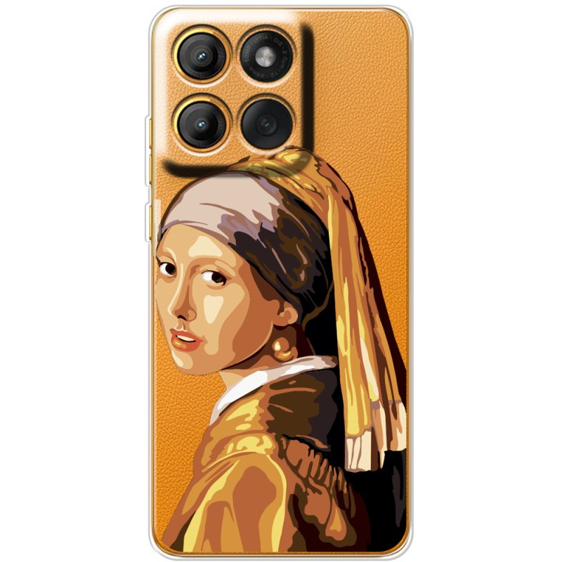 Прозорий чохол BoxFace Moto Edge 60 Девушка с жемчужной серёжкой