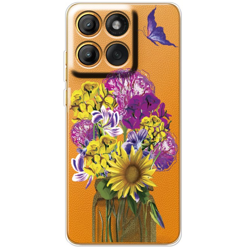 Прозорий чохол BoxFace Moto Edge 60 My Bouquet