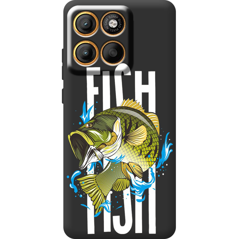 Чорний чохол BoxFace Moto Edge 60 Fish