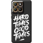 Чорний чохол BoxFace Moto Edge 60 Hard Times Good Times