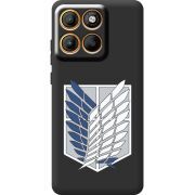 Чорний чохол BoxFace Moto Edge 60 Атака Титанов Крылья Свободы