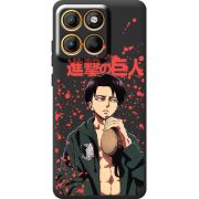 Чорний чохол BoxFace Moto Edge 60 Атака Титанов Леви