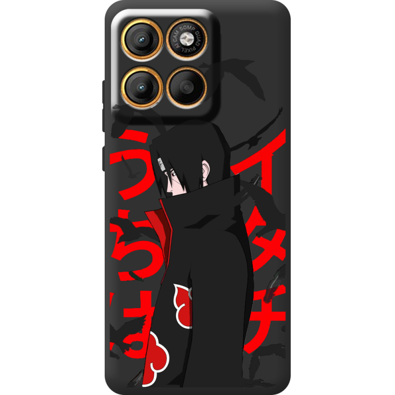 Чорний чохол BoxFace Moto Edge 60 Учиха Итачи