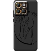 Чорний чохол BoxFace Moto Edge 60 Horse