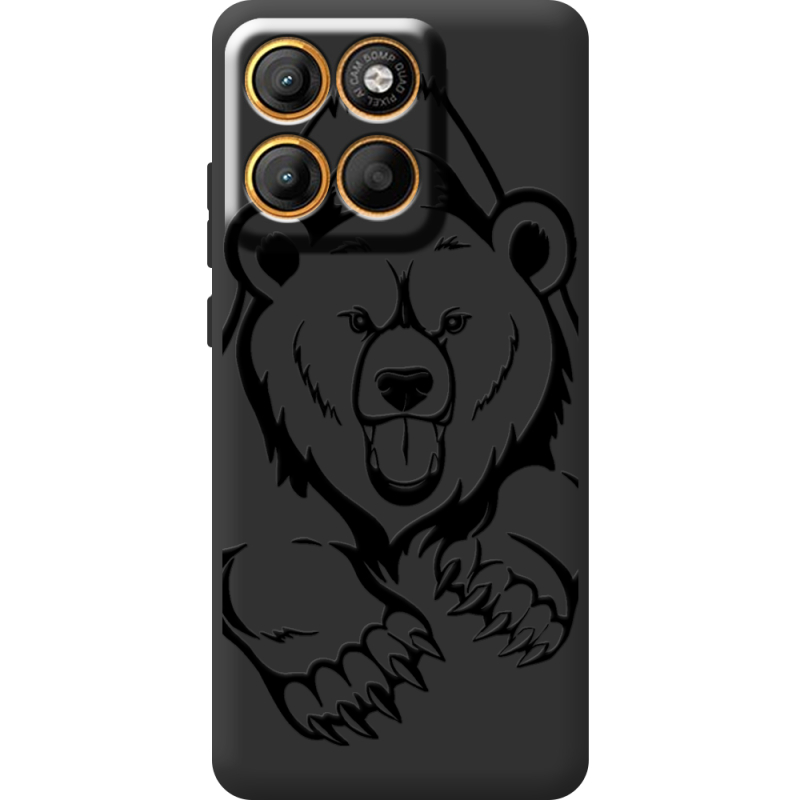 Чорний чохол BoxFace Moto Edge 60 Grizzly Bear