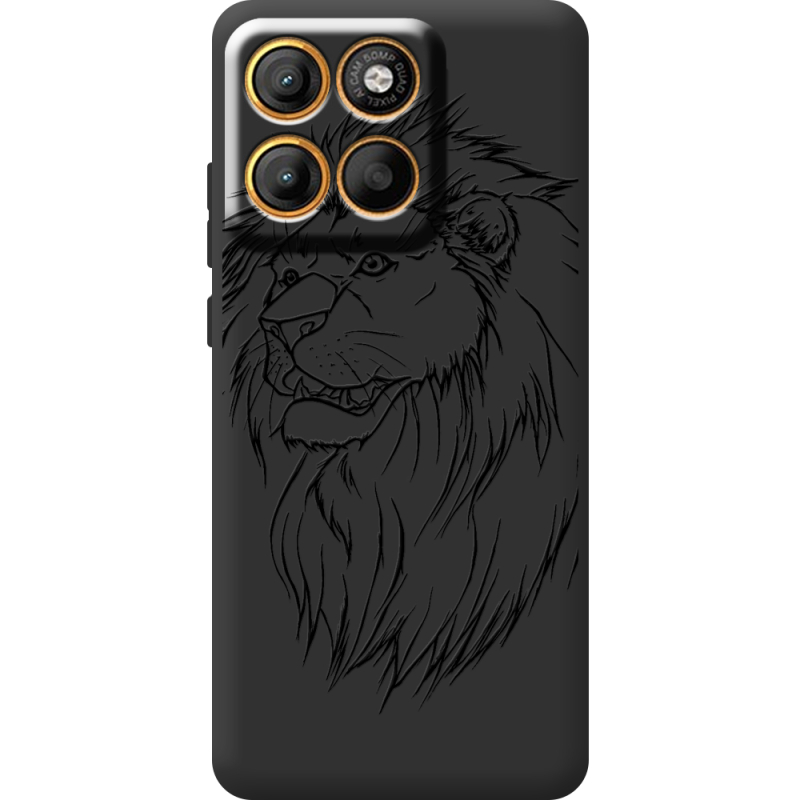 Чорний чохол BoxFace Moto Edge 60 Lion