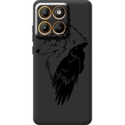 Чорний чохол BoxFace Moto Edge 60 Wolf and Raven