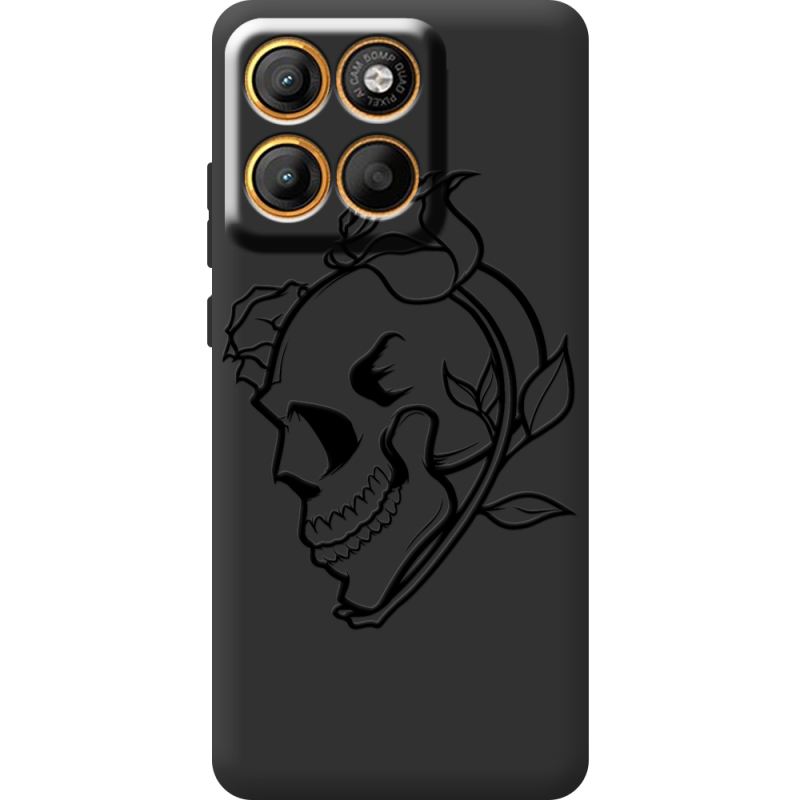 Чорний чохол BoxFace Moto Edge 60 Skull and Roses
