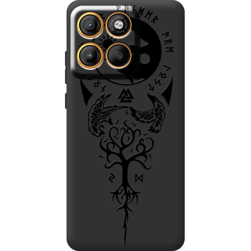 Чорний чохол BoxFace Moto Edge 60 Hugin and Munin