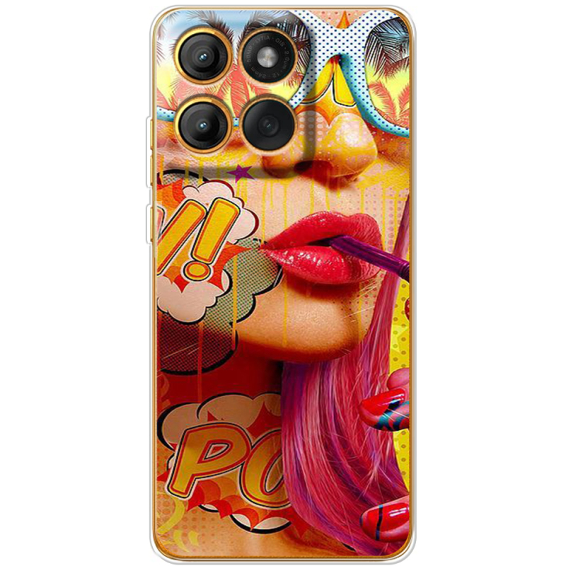 Чохол BoxFace Moto Edge 60 Fusion Yellow Girl Pop Art