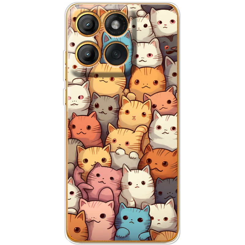 Чохол BoxFace Moto Edge 60 Fusion Котики муркотики