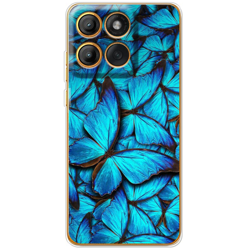 Чохол BoxFace Moto Edge 60 Fusion лазурные бабочки