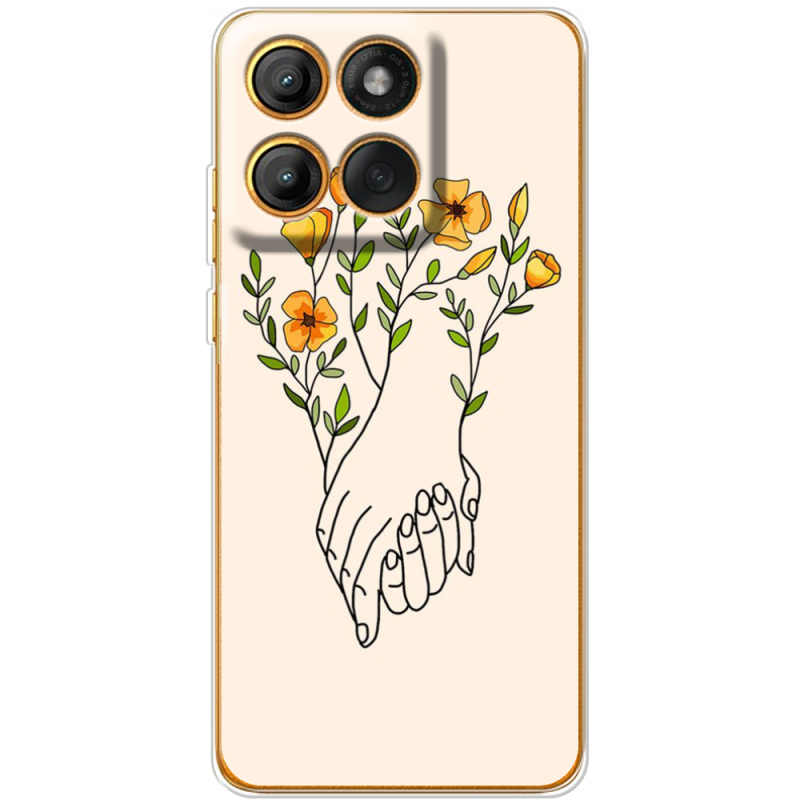 Чохол BoxFace Moto Edge 60 Fusion Flower Hands