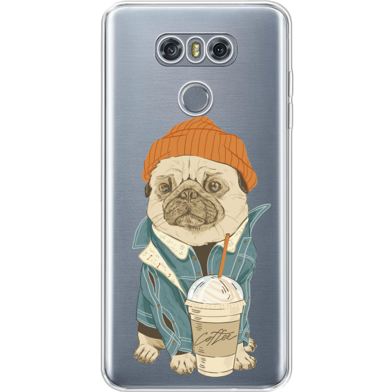 Прозрачный чехол Uprint LG G6 Dog Coffeeman