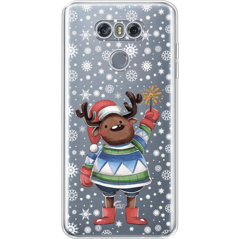 Прозрачный чехол Uprint LG G6 Christmas Deer with Snow