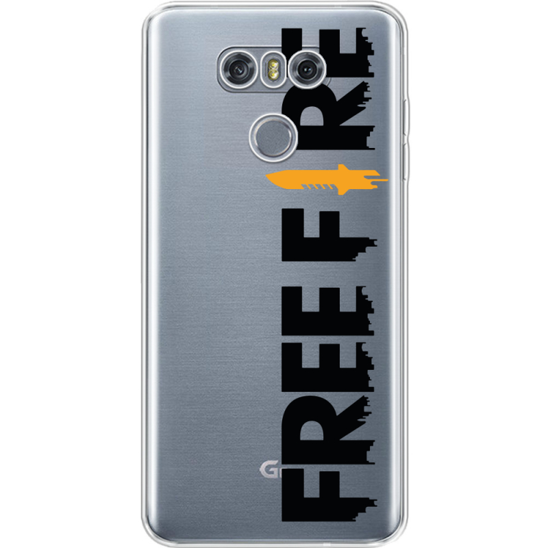 Прозрачный чехол Uprint LG G6 Free Fire Black Logo