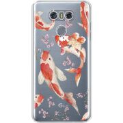 Прозрачный чехол Uprint LG G6 Japanese Koi Fish