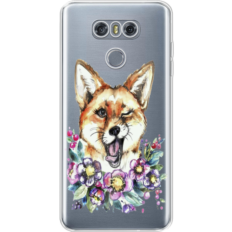 Прозрачный чехол Uprint LG G6 Winking Fox