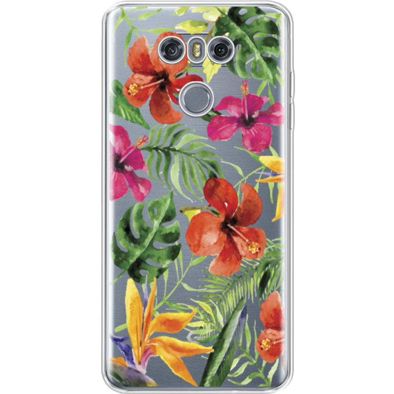 Прозрачный чехол Uprint LG G6 Tropical Flowers