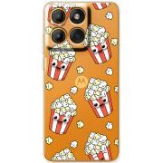 Прозорий чохол BoxFace Moto Edge 60 Fusion с 3D-глазками Popcorn