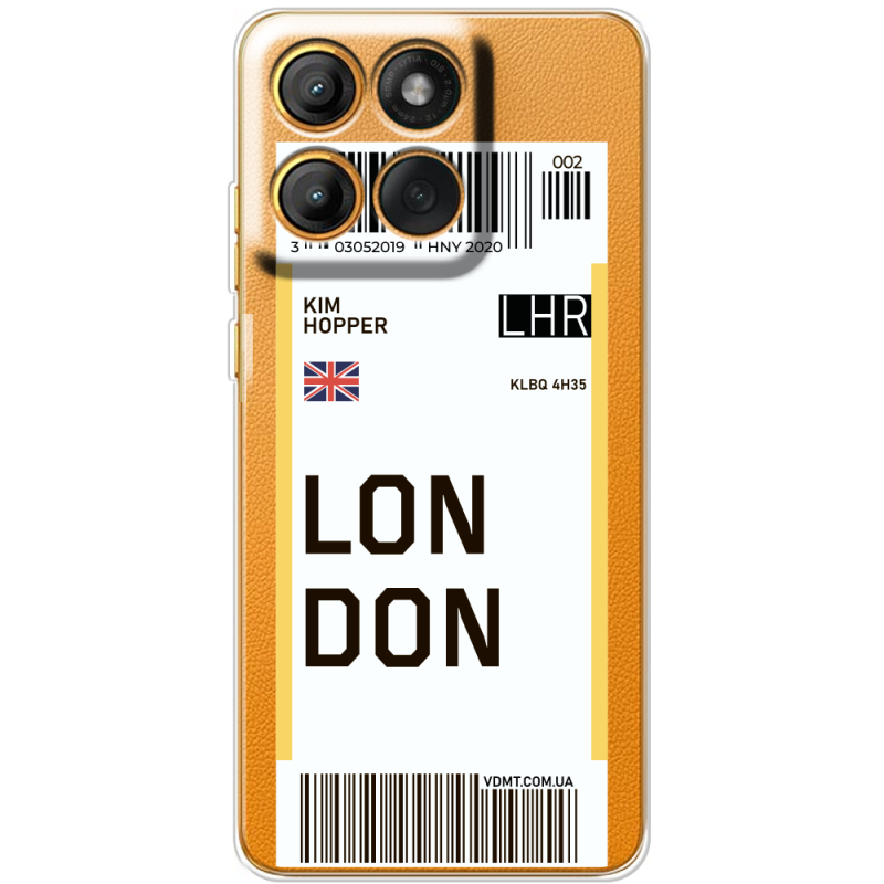 Прозорий чохол BoxFace Moto Edge 60 Fusion Ticket London