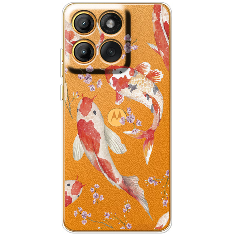 Прозорий чохол BoxFace Moto Edge 60 Fusion Japanese Koi Fish