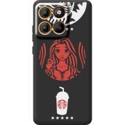 Чорний чохол BoxFace Moto Edge 60 Fusion RedWhite Coffee