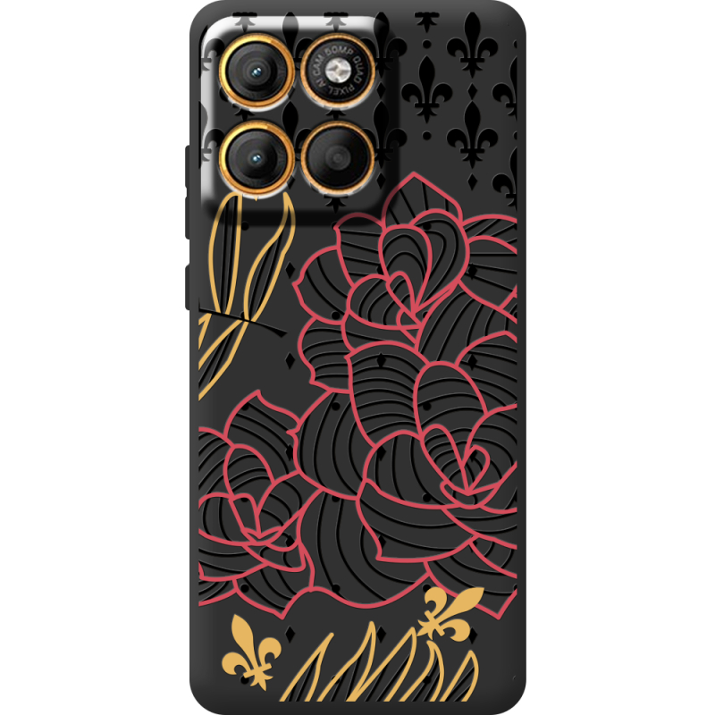 Чорний чохол BoxFace Moto Edge 60 Fusion FranceFlowers