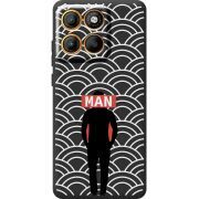 Чорний чохол BoxFace Moto Edge 60 Fusion Man Pattern