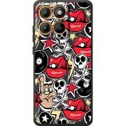 Чорний чохол BoxFace Moto Edge 60 Fusion Rock Graffiti