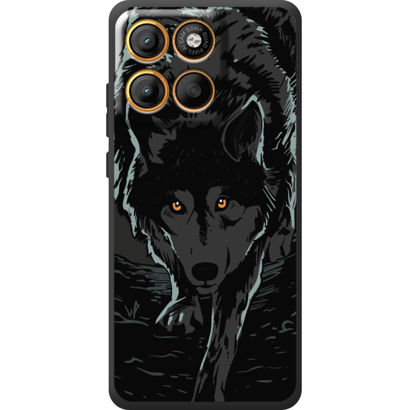 Чорний чохол BoxFace Moto Edge 60 Fusion Wolf