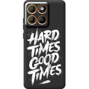 Чорний чохол BoxFace Moto Edge 60 Fusion Hard Times Good Times