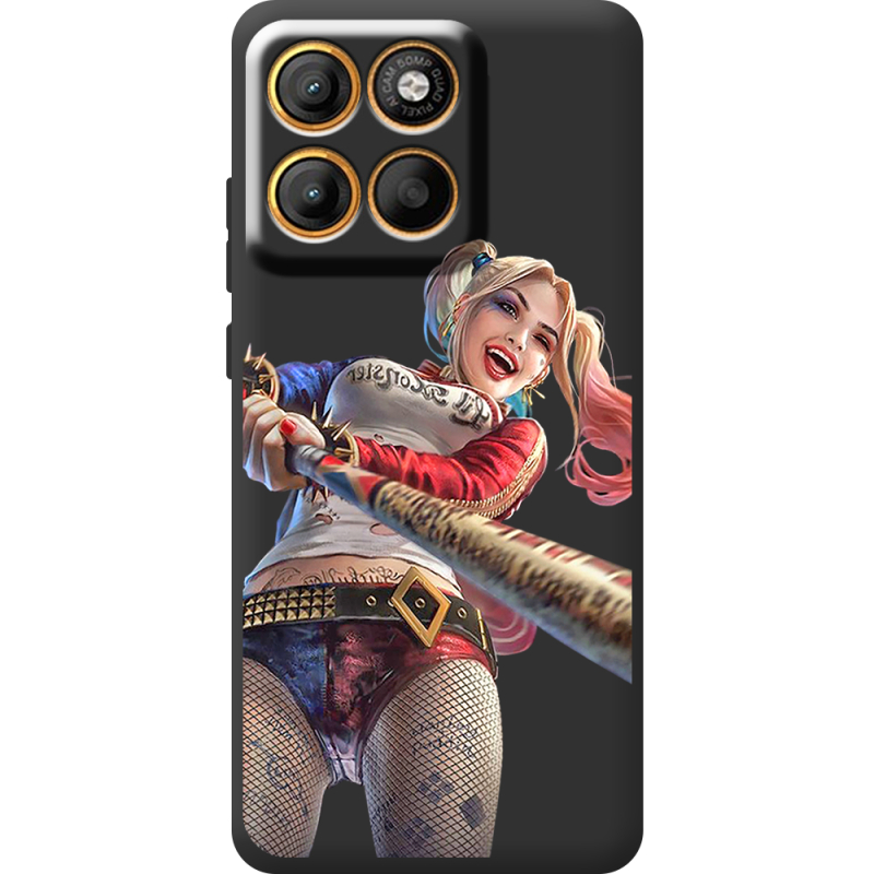 Чорний чохол BoxFace Moto Edge 60 Fusion Happy Harley Quinn