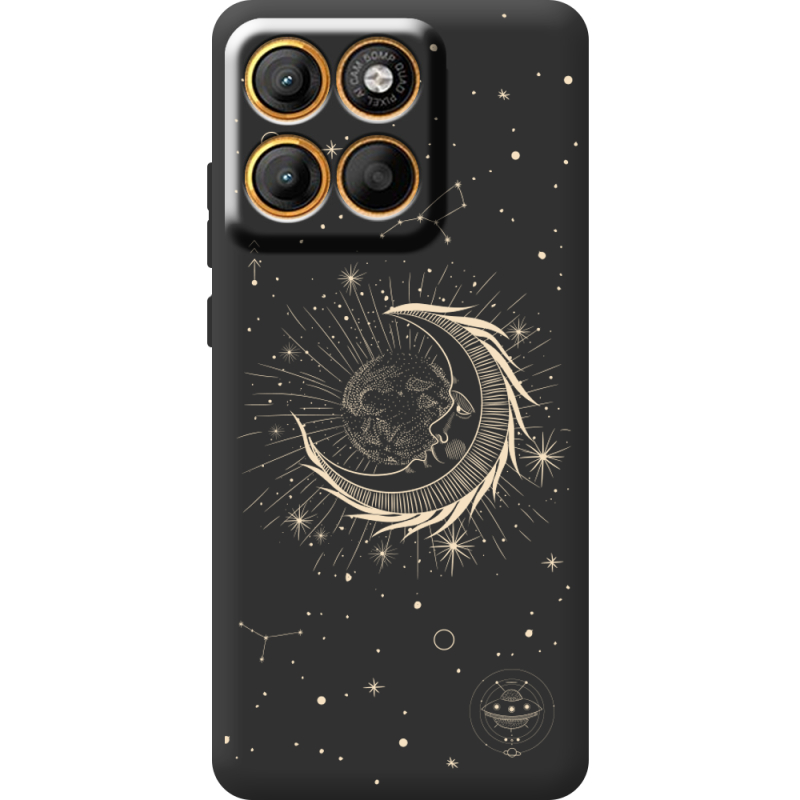 Чорний чохол BoxFace Moto Edge 60 Fusion Moon