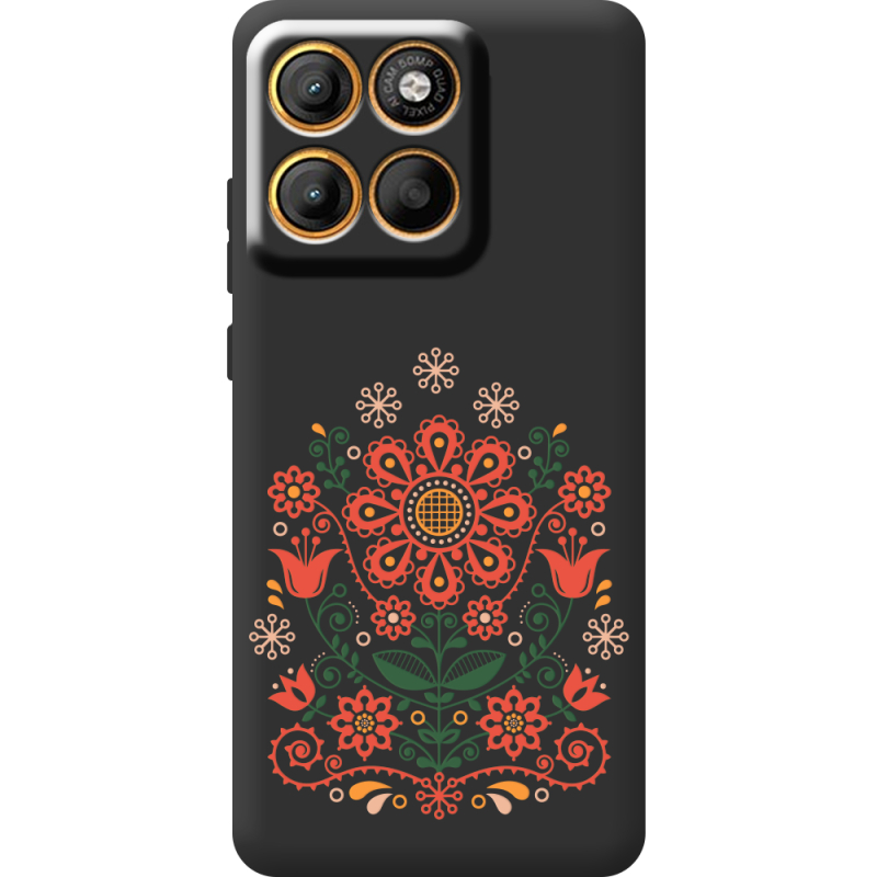 Чорний чохол BoxFace Moto Edge 60 Fusion Ukrainian Ornament