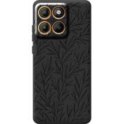 Чорний чохол BoxFace Moto Edge 60 Fusion Leaves