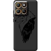 Чорний чохол BoxFace Moto Edge 60 Fusion Wolf and Raven