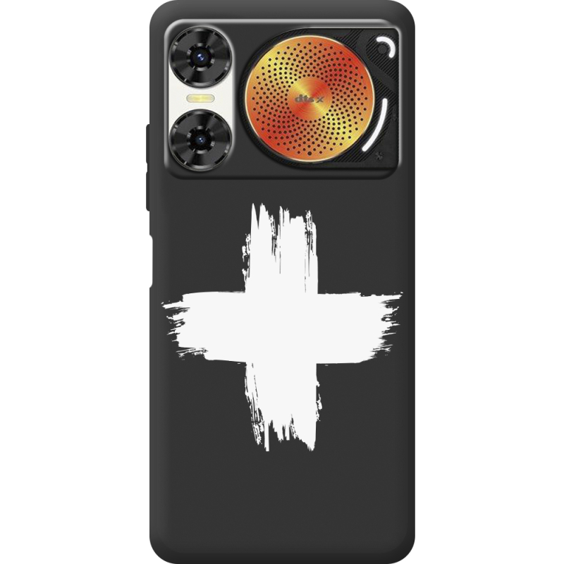 Чорний чохол BoxFace Nubia Music 2 Білий хрест ЗСУ