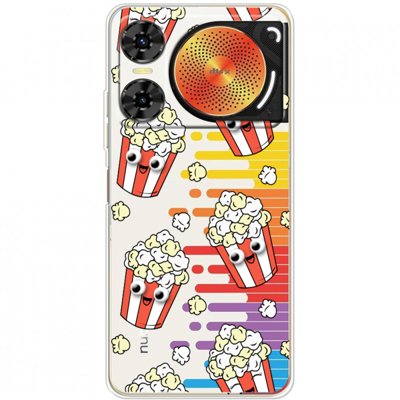 Прозорий чохол BoxFace Nubia Music 2 с 3D-глазками Popcorn