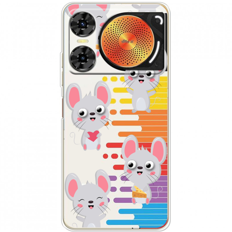 Прозорий чохол BoxFace Nubia Music 2 с 3D-глазками Mouse