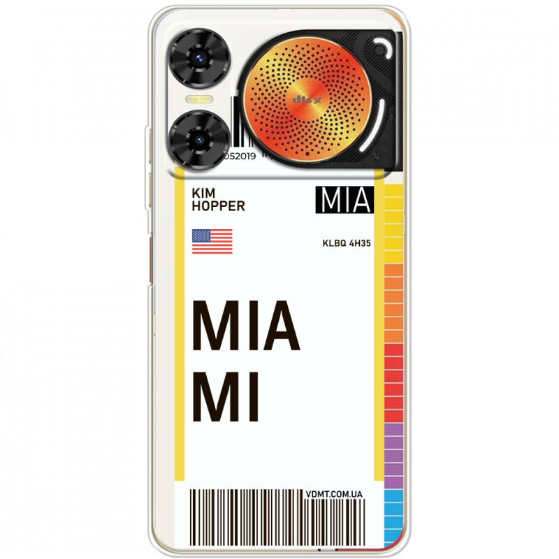 Прозорий чохол BoxFace Nubia Music 2 Ticket Miami